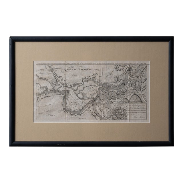 Battle of Grocka Campaign Map, 1753 - James Oglethorpe, John Lindsay, Henry Köpp For Sale
