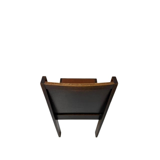 Wood Art Deco Modernist Side Chair with Leather Seat, 1930s For Sale - Image 7 of 10