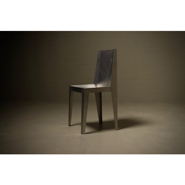 Prototype Aluminum Side Chair, 1980s For Sale - Image 13 of 13