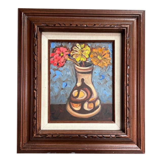 Contemporary Original Alexandra Brown Expressionist Floral Still Life Painting For Sale