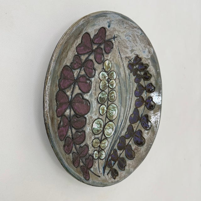 German Rusha Handarbeit Ceramic Wall Plate, 1970s For Sale - Image 10 of 15