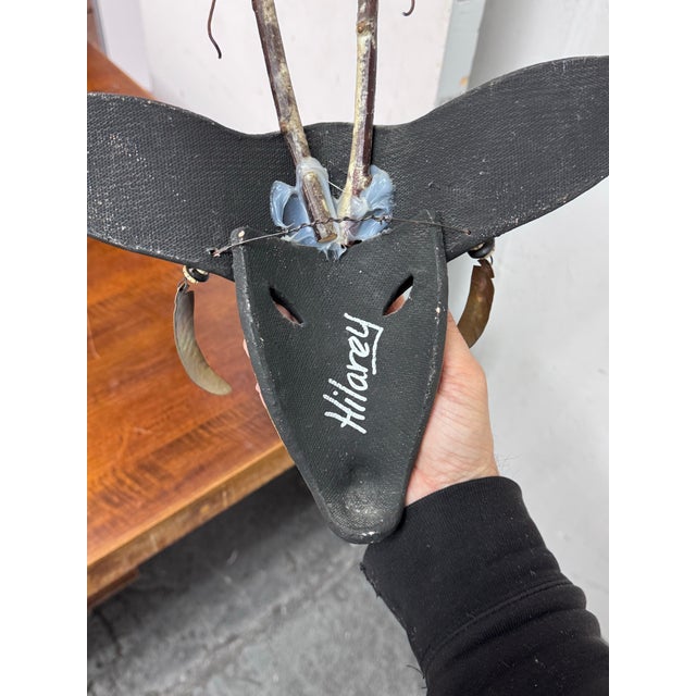 Hilary Handcrafted Clay Animal Wall Mask For Sale - Image 11 of 12