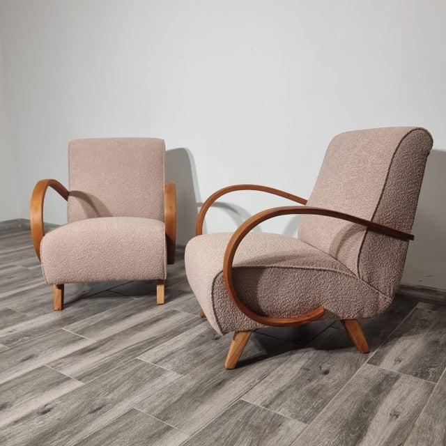 Art Deco Lounge Chairs from Jindřich Halabala, 1950s, Set of 2 For Sale - Image 15 of 16