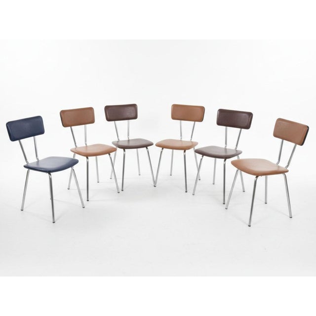 Mid-Century Chrome Dining Chairs, Czechoslovakia, 1960s, Set of 6 For Sale - Image 6 of 6