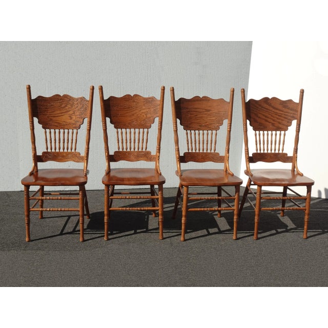 Gorgeous Chairs in Good Vintage Condition. Solid and Firm. Wear is usual for their age. Please study the photos and ask...