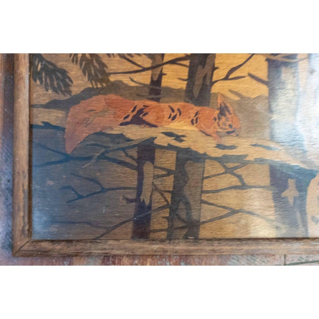 Brown 20th Century Central European Watercolor on Wood Panel Painting of Squirrels For Sale - Image 8 of 13