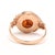 Modern Round Amber Statement Ring, 9k Yellow Gold, Ring Size 5 For Sale - Image 3 of 7