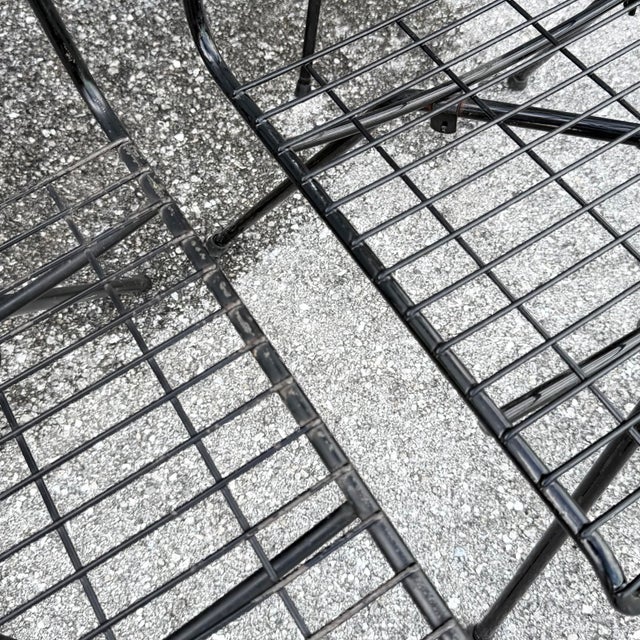Mid-Century Modern Black Wire Side Chairs Designed by John Keal for Pacific Iron - Set of 4 For Sale - Image 10 of 11