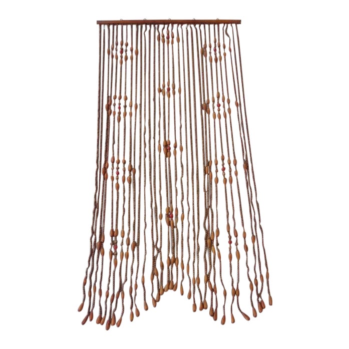 Vintage Wooden Beaded Curtain Chairish