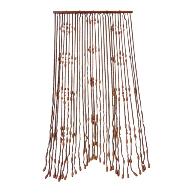 Vintage Wooden Beaded Curtain Chairish