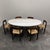 A spectacular 1970s Italian oval dining table crafted in Arabescato Rosso marble — a highly decorative marble known for...