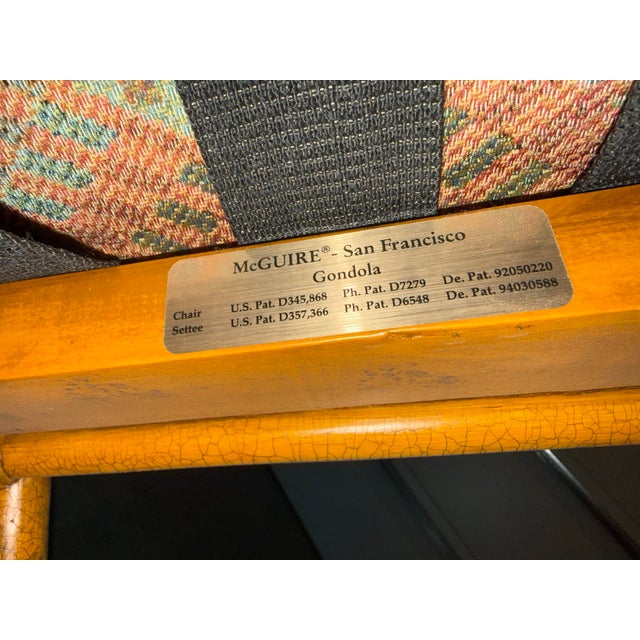 Wood McGuire Gondola Settee – Coastal Bamboo Loveseat, Designer Statement, Priced to Sell For Sale - Image 7 of 9