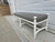 White and Black Rattan Bamboo and Reed Upholstered Bench For Sale - Image 9 of 18