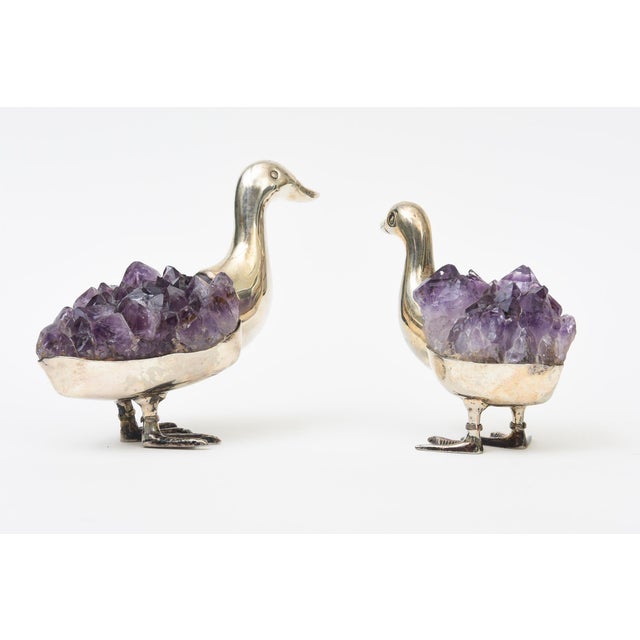 Offering for you are a pair of delightful, charming, conversational and fabulous signed Gerson Brazilian silver-plate...