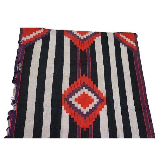 1930s Geometric Flatwoven Antique Native American Third Chiefs Blanket Rug For Sale In New York - Image 6 of 9