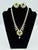 1940s Fantastic Peridot-Green Hobé Rhinestone Empire Necklace and Earrings Set For Sale In Los Angeles - Image 6 of 11