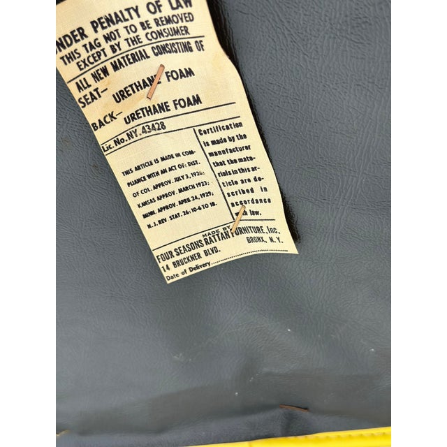 1970s Organic Modern Lucite and White Rattan Barstools With Cane Backs - Set of 4 For Sale - Image 11 of 11