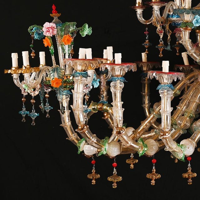 Rezzonico Murano Glass Chandelier Boat Model, 1960s For Sale - Image 4 of 7