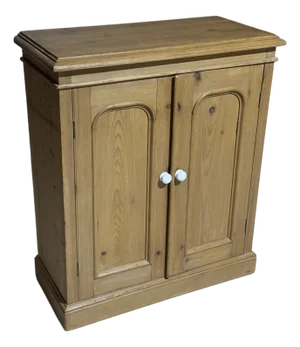Antique Pine Two Door Cupboard From England