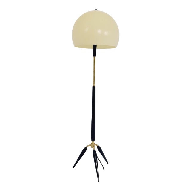 Space Age Italian Tripod Floor Lamp in Metal and Plastic, 1960s For Sale