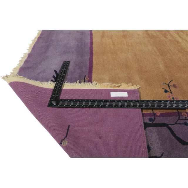 Early 20th Century Early 20th Century Antique Chinese Art Deco Rug, 10'02 X 11'07 For Sale - Image 5 of 9