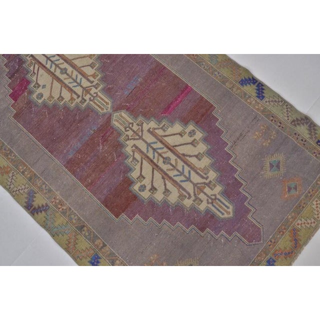Purple 1960s Home Living Etlectic Rug For Sale - Image 8 of 10