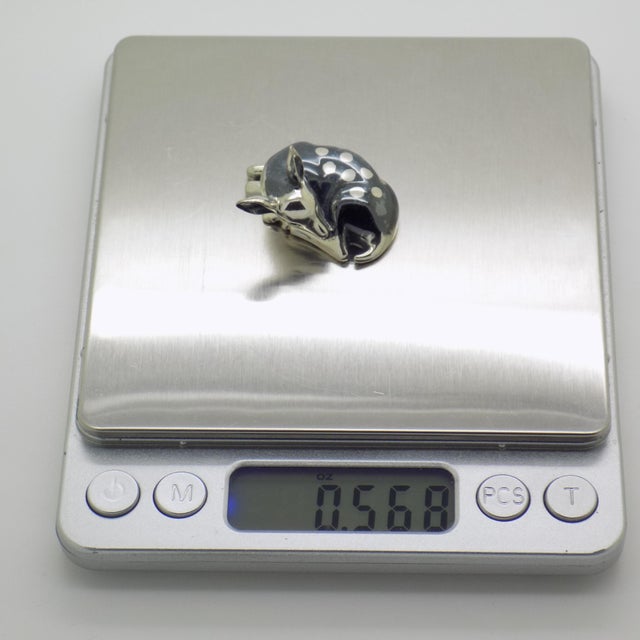 Vintage Italian Handmade Sterling Silver Deer Figurine from Saturno, 1980s For Sale - Image 10 of 12