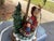 Folk Art Vintage Santa Claus Table Lamp Metal Heart Shade Folk Art Christmas Decor New For Sale - Image 3 of 5