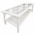 Mid 20th Century Vintage Faux Bamboo Glass Top Coffee Table in Super White Satin For Sale - Image 5 of 12