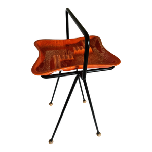 MCM Atomic Wrought Iron Stand With Ashtray