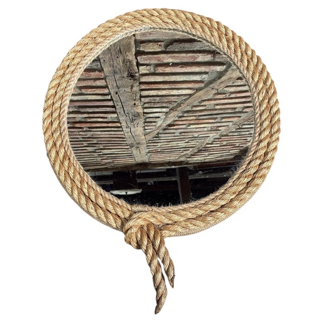 Adrien Audoux and Frida Minet Round Lariat Rope Mirror Adrien Audoux & Frida Minet Style For Sale - Image 4 of 5
