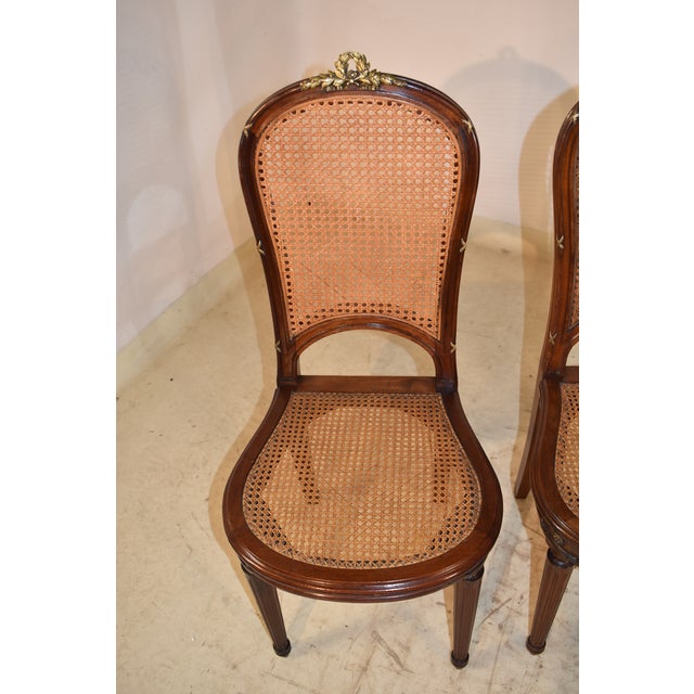 Brown Circa 1900 Set of Five Louis XVI Side Chairs in Walnut For Sale - Image 8 of 12