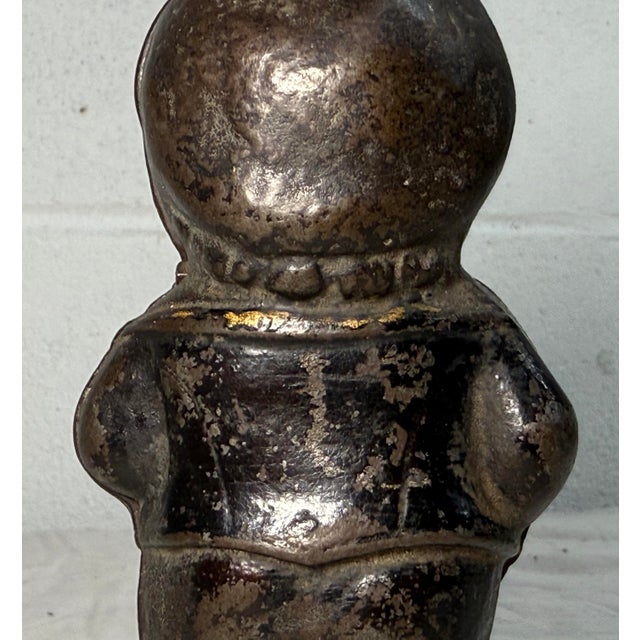 Rare Antique 19th Century 1880's Painted Cast Iron Middy Boy Coin Still Bank For Sale - Image 11 of 11