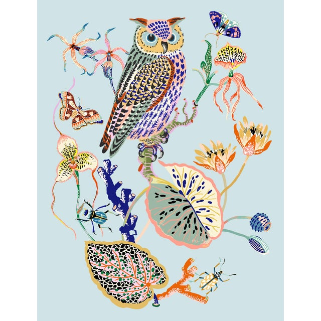 Wondergarden Owl Limited Edition Giclee Print by Sarah Gordon For Sale