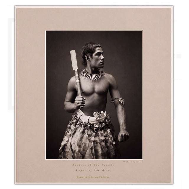 Atelier Aria Lumae Burton Brothers Samoa Portrait 1899 Restored Fine Art Gallery Board Print 20 X 24 on Archival Museum Grade Hahnemuhle Baryta Paper For Sale - Image 15 of 17