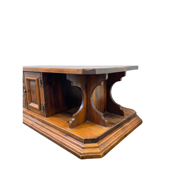 French Provençal Wooden Coffee Table, 1950s For Sale - Image 4 of 7