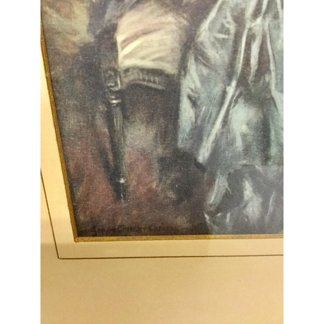 Antique Print of Woman Sitting, Framed For Sale - Image 4 of 11