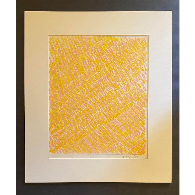 Original chalk drawing of a minimal color field by Satori Gregorakis. This is part of a series created in Taos, New...