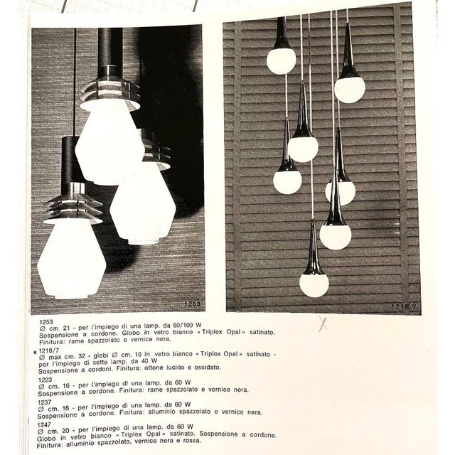 Five-Light Waterfall Lamp from Stilnovo, 1950s For Sale - Image 10 of 11