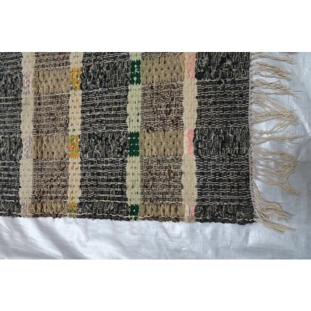 A hand made rag rug found at a state auction on Dalarna Sweden