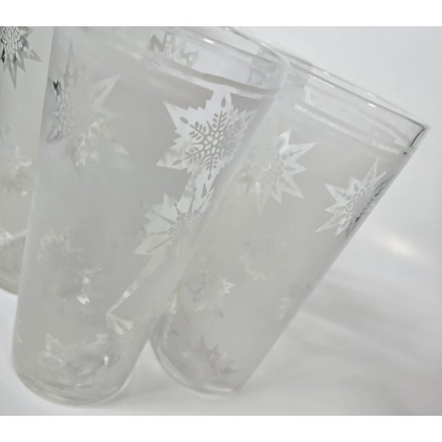 Mid 20th Century Mid 20th Century Farmhouse Atomic Snowflake Tumblers - Set of Four For Sale - Image 5 of 11