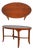 English Yew Wood Oval Coffee Cocktail Table For Sale