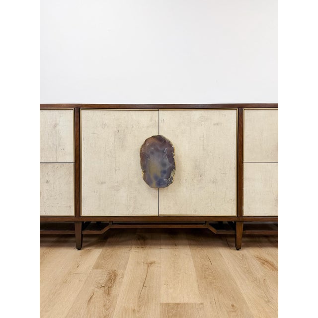Early 21st Century John Richard Designer Amethyst Geode Stone Credenza, Modern Statement Piece For Sale - Image 5 of 14