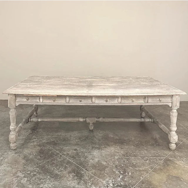Antique French Rustic Neoclassical Executive Desk ~ Conference Table For Sale - Image 13 of 13