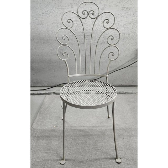 Salterini Vintage Wrought Iron Salterini Dining Tables and 6 Chairs, Attributed For Sale - Image 4 of 6