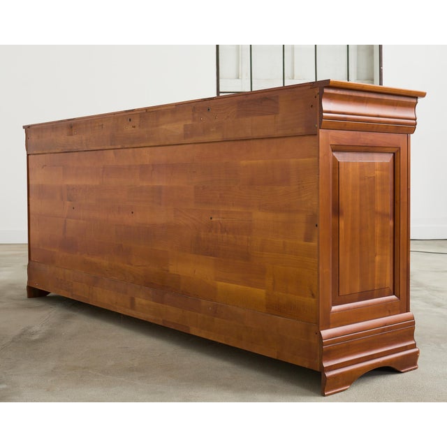 Grand French Louis Philippe Style Fruitwood Sideboard Enfilade For Sale - Image 12 of 12