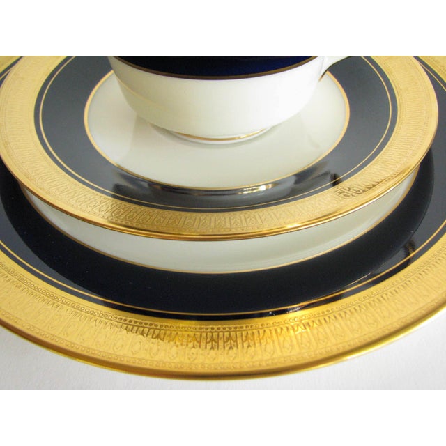 Vintage Noritake Cobalt and Gold Encrusted Band Tea Set 21 Pieces Chairish