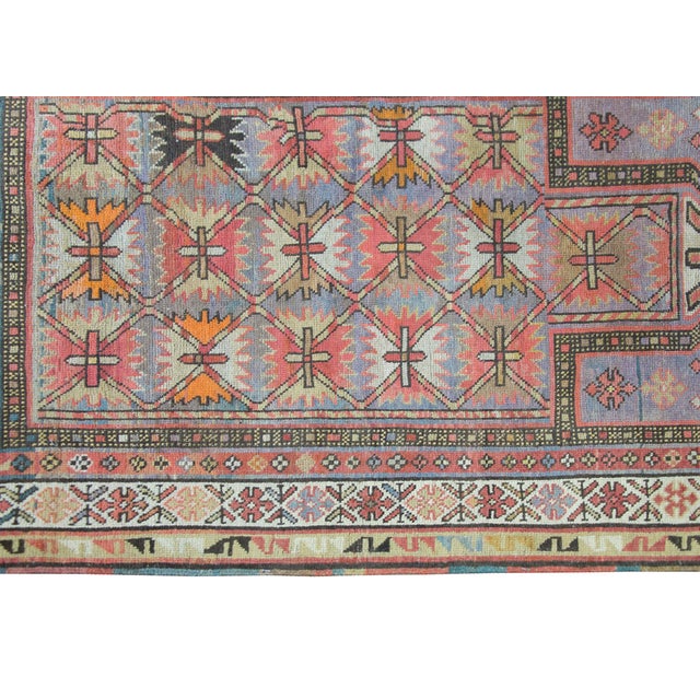 Orange Early 20th Century Azerbaijani Kuba Rug For Sale - Image 8 of 14