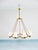 Large Viennese Modernism Curved Brass Wave Chandelier by Hugo Gorge, 1940s For Sale - Image 16 of 18