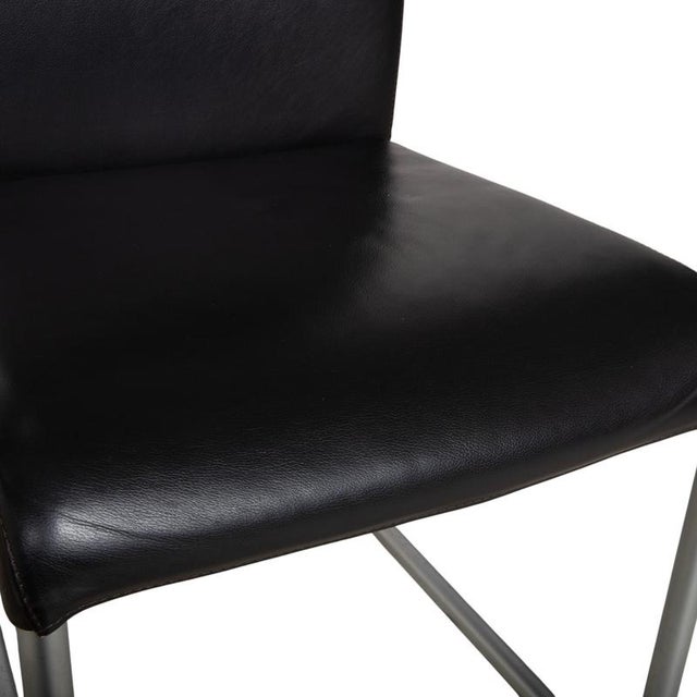 D2 Leather Cantilever Chairs in Black by Hülsta, Set of 8 For Sale - Image 4 of 14